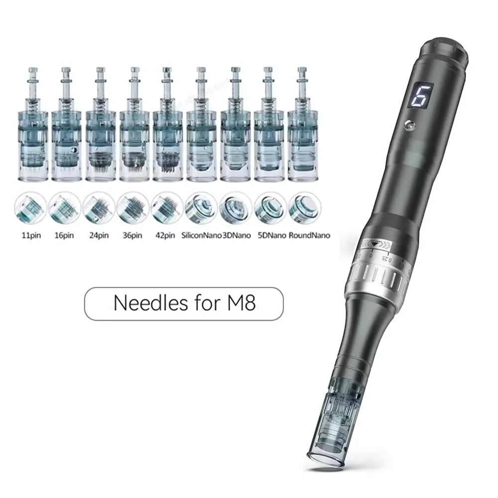 Dr Pen M8 Wireless Derma Pen microneedling derma pen microneedling needle cartridge microneedling cartridge Microneedling Dermapen with 22Pcs Cartridges