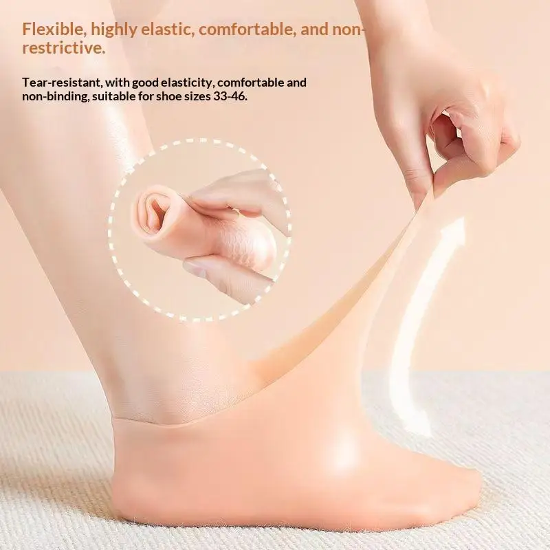 1 Pair Anti Cracking Dry Dead Skin Foot Spa Tools Silicone Moisturizing Foot Socks Reusable Gel Stocking Protective Feet Cover