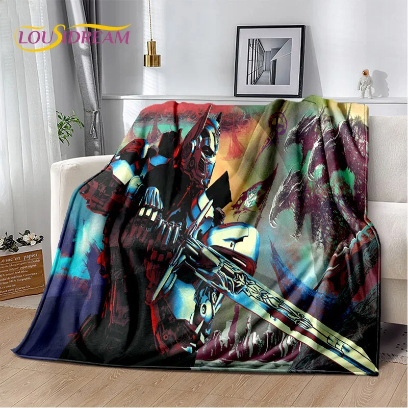 HD Cartoon T-Transformers  Autobots 3D Soft Blankets,Keep Warm Throw Blanket for Picnic Beds Sofa Home Bedroom Gifts Kids Hiking 6