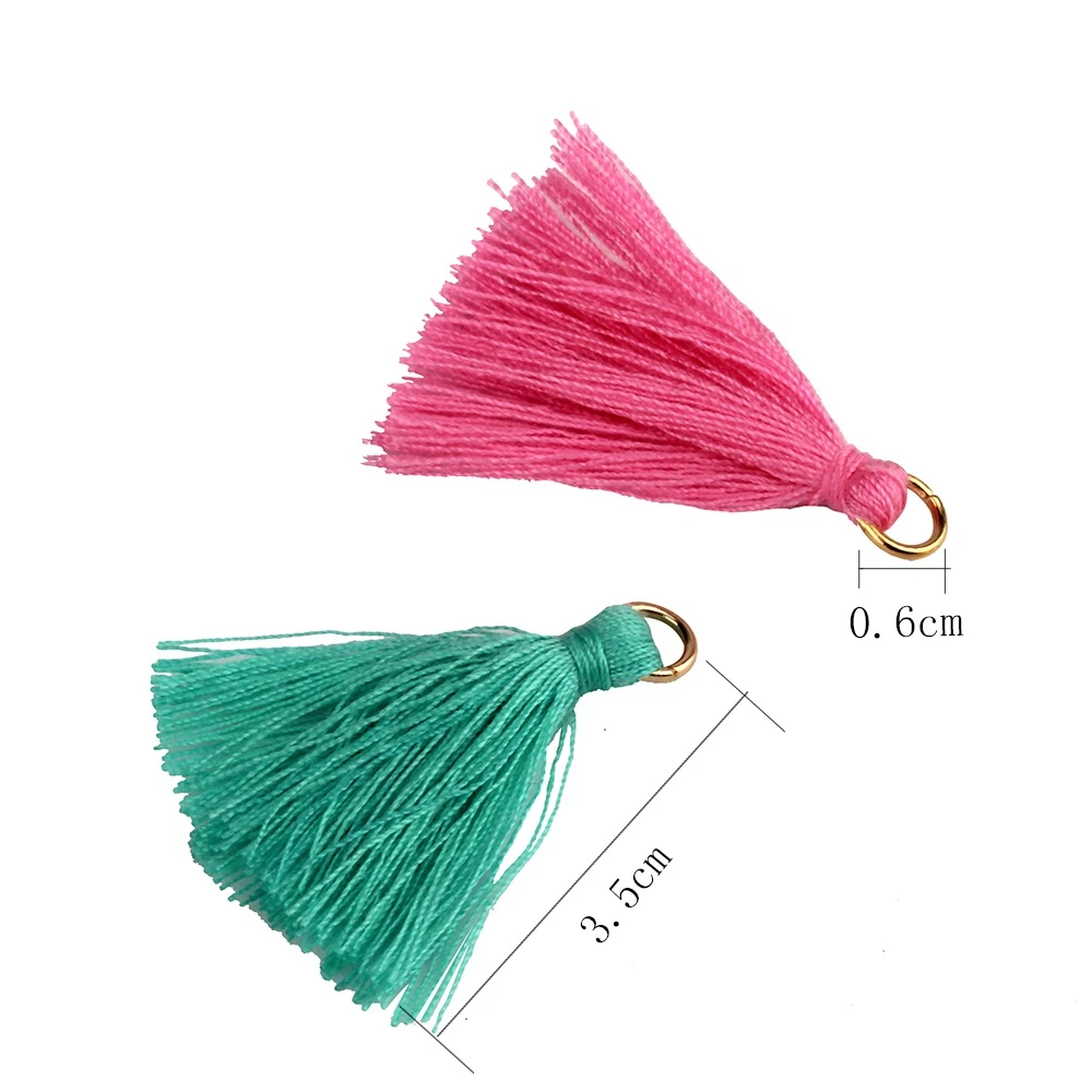 Tassel Accessories 20 pcs/lot 3.5cm Cotton Mini Tassels for Jewelry DIY