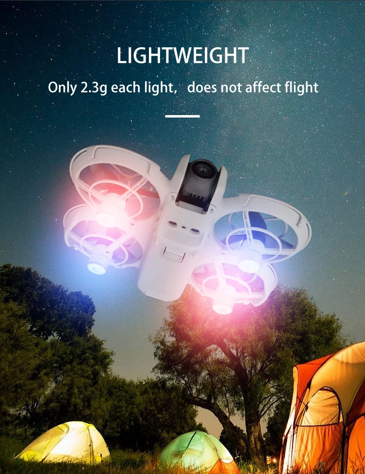 Description Picture 5 of itemFor DJI Mini 4/3 Pro Neo Air 2/3S Avata 2 FPV Drone Universal LED Flash Strobe Light Night Navigation Instruction Lamp Accessory