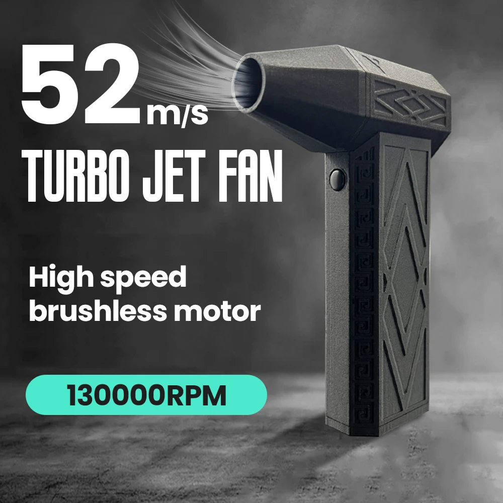 

52M/S Turbo Jet Fan Hurricane Diy Violent Fan Network Violent Brushless Motor Hair Dryer High Speed Tunnel Turbofan Strong Fan