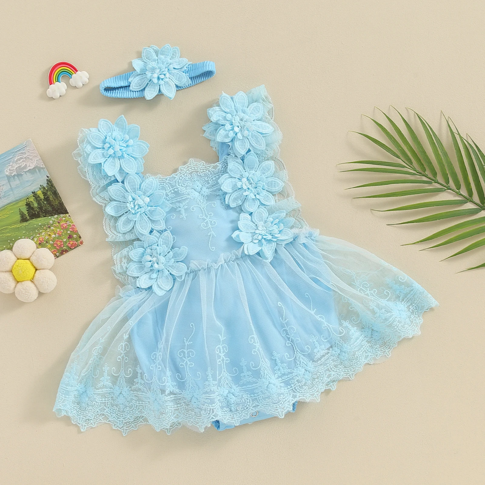FOCUSNORM 5 Colors Baby Girls Romper Dress 0-18M Summer