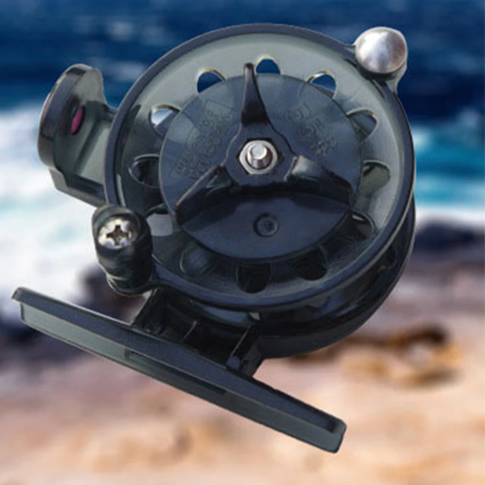 45 #/55 # Reel Portable Mini Fly Fishing Wheel Carp Winter Ice Fishing Raft Wheel Spool Fish Tackle Pesca Tools Rapporto Di Trasmissione 1:1