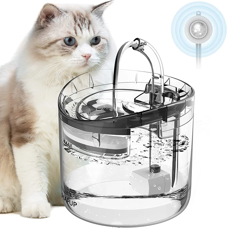  Fuente de agua para gatos: fuente de agua para gatos de  interior, fuentes de agua para gatos de 67 onzas/2 litros para beber, fuente  de agua para mascotas, ultra silenciosa, fuente