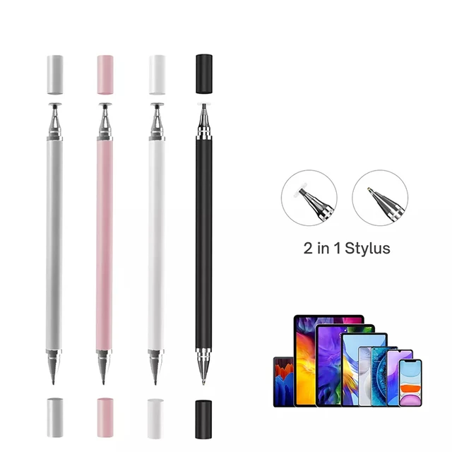2 in 1 Universal Stylus Pen For Tablet Mobile Android ios Phone iPad  Accessories