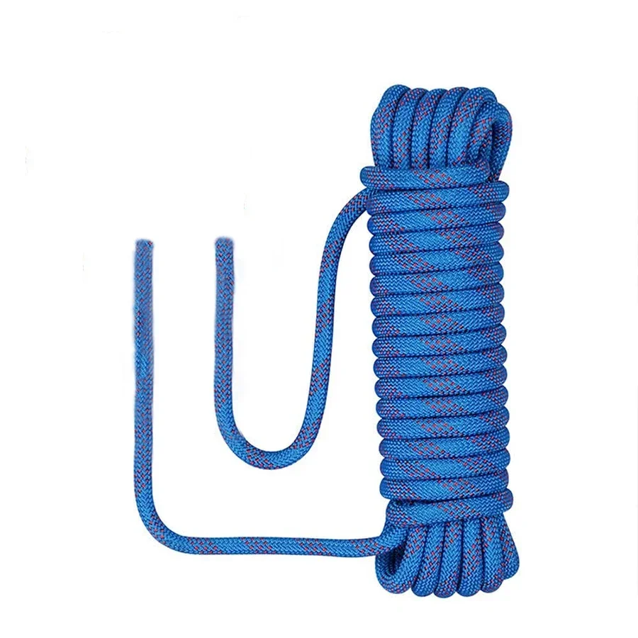 10mm Kaya Tırmanışı Halat 10 M Açık Statik Rapelling Halat Yangın Kurtarma Güvenliği Açık Hava Sporları için Kaçış Ağacı Tırmanışı