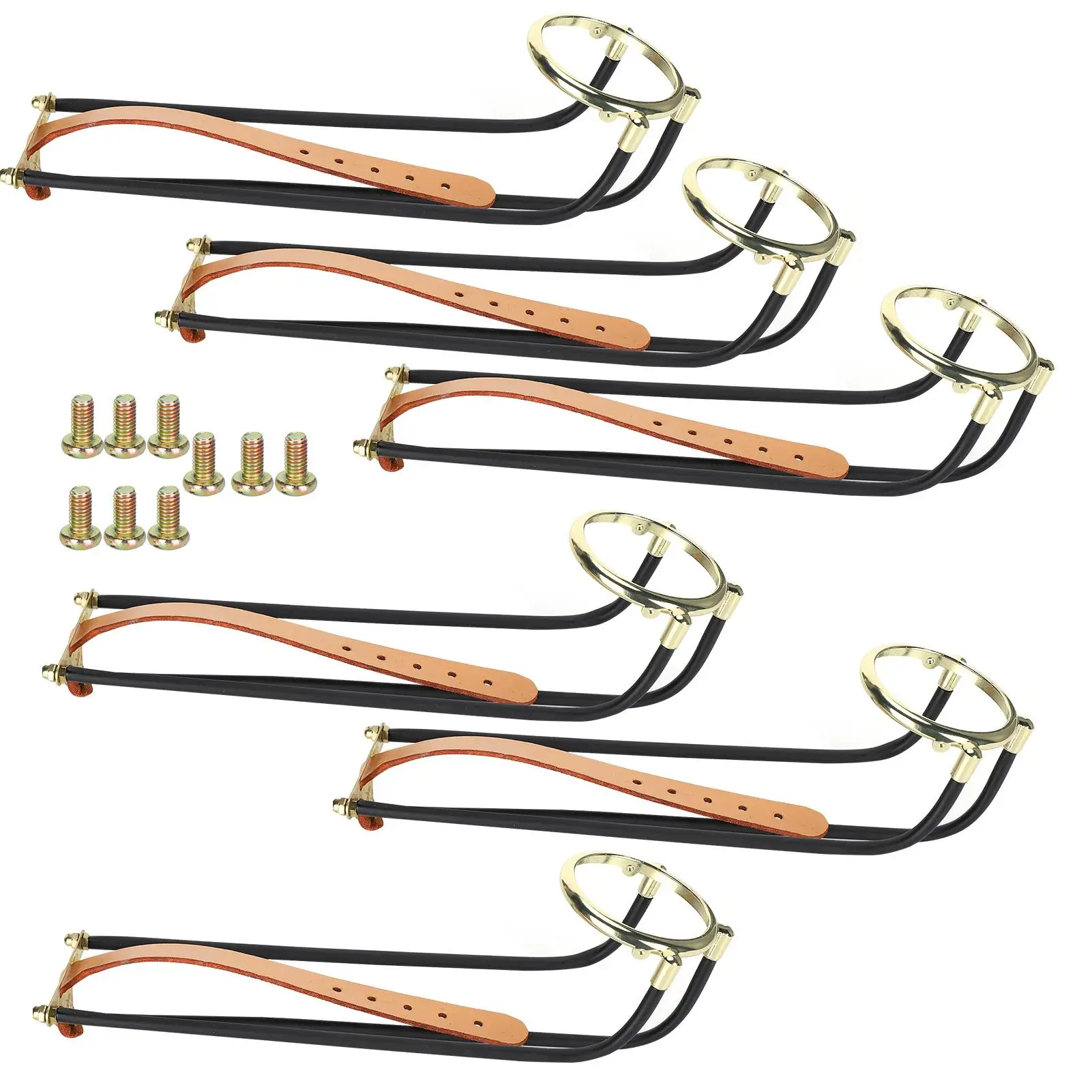 6Pcs Brass Pool Table Accessories-Billiard Ball Pocket Rails for Snooker & American Style Tables