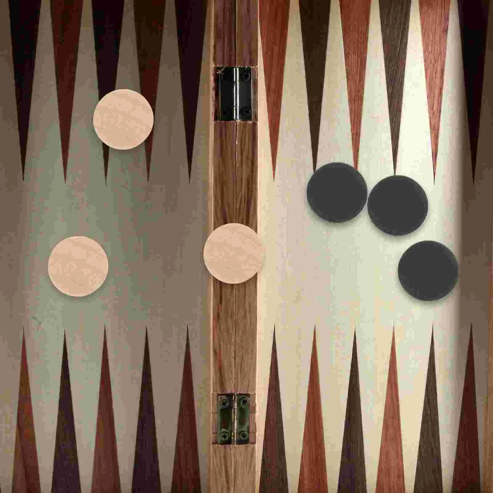 Board Game Wooden Backgammon Chips Checkers Board Game Pieces Draughts Replacement Pieces Dices Chess Flying