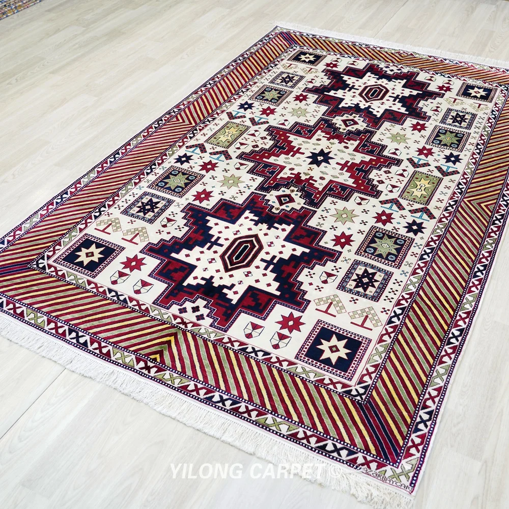 152x244cm Handwoven Silk Tribal Rug Durable Kid Friendly Azerbaijan Carpet  (BL084) - AliExpress