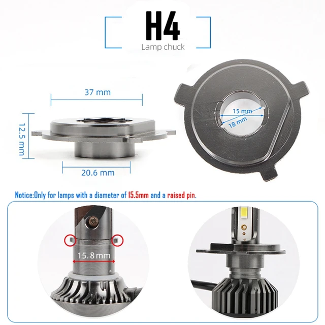 H7 LED Headlight Bulb Adapter Socket Lamp Holder Retainer Base Sealing Ring  Kit