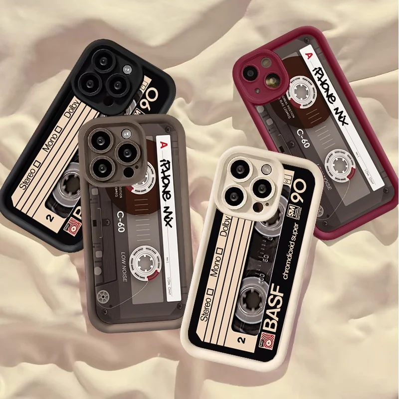 Retro Cassette Tape Design Phone Case Cover
