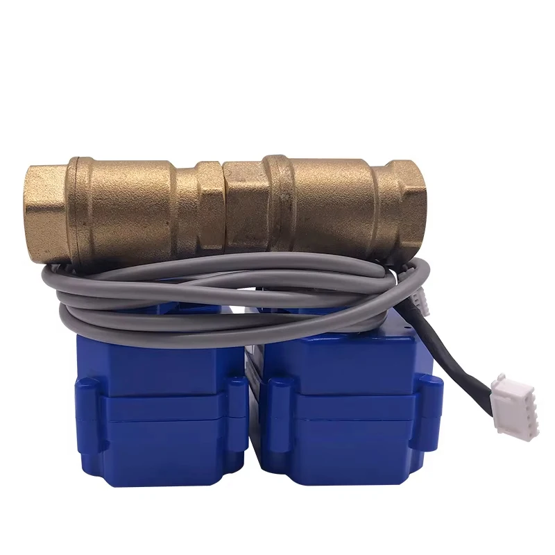 Water Leakage Alarm Device with Brass Smart Valve DN15/DN20/DN25 & 2pcs 6-Meter Long Water Sensor Protection Against Leaks