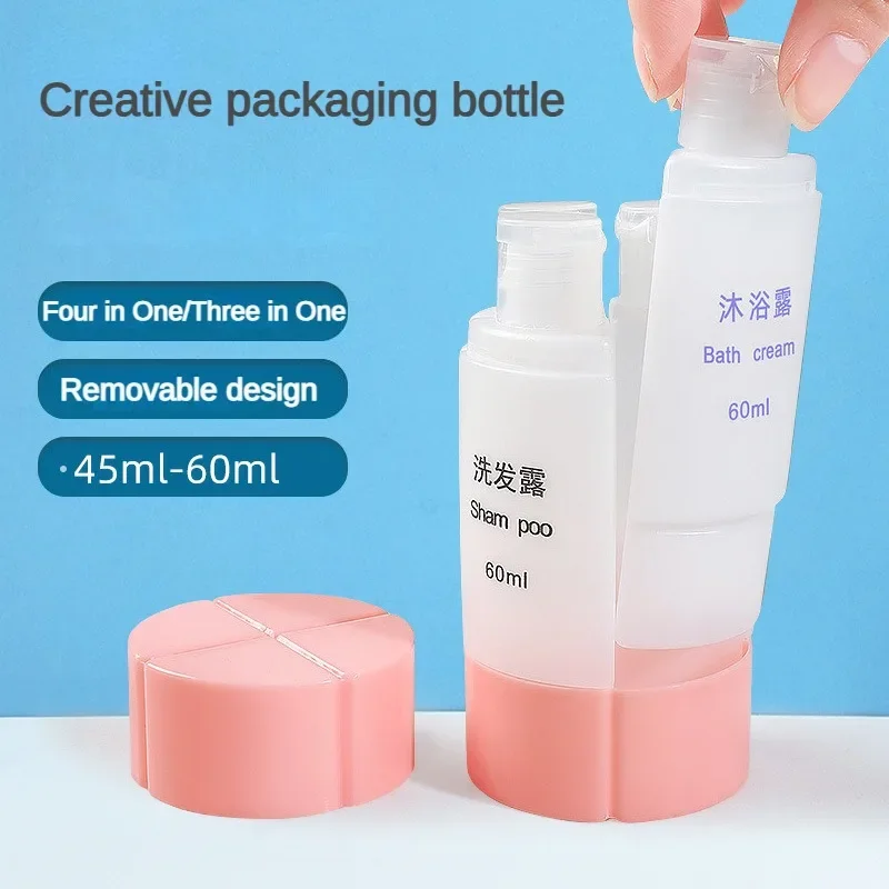 

3/4 In 1 Travel Lotion Dispenser Refillable Bottles Set Portable Shampoo Shower Gel Cosmetic Bottle Creative Empty Bottles