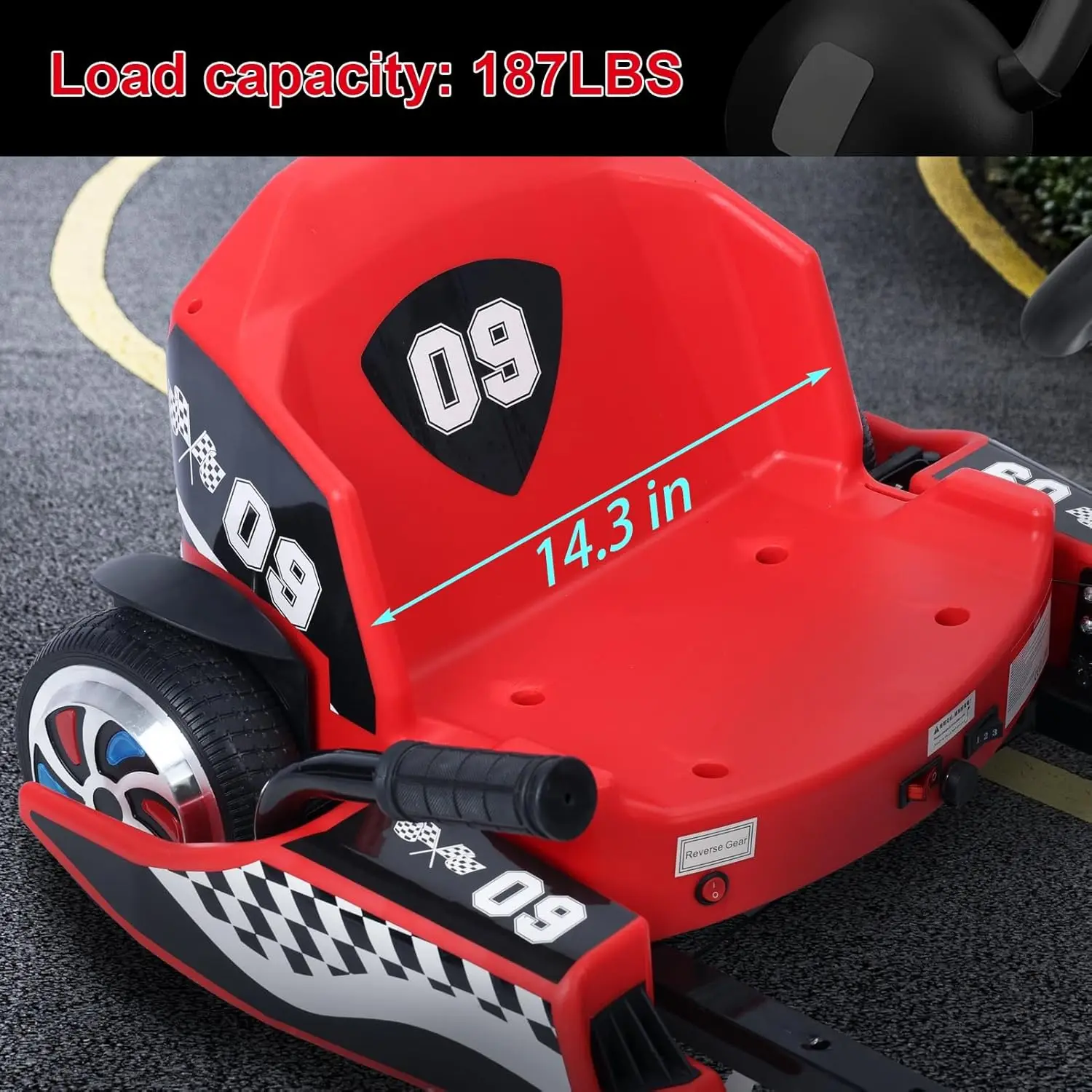 Portable Go Kart, 36V Ride On Go/Drift Kart, Mini Go Kart for Kids Ages 6-12, High/Low Speed Switch & Simplified Drifting System