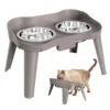 Raised Stand Elevated Dog Feeder Non-Slip and No Spill Design Bowl Pet Supplies Suitable for Improve Posture and Comfort Xuan-US 1