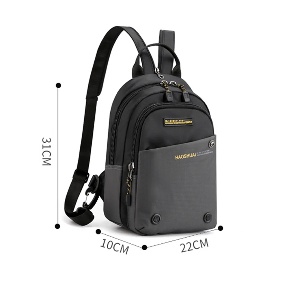 Men Travel Backpack Anti-Theft Backpacks Nylon Messenger Crossbody Bag Small Chest Pack Outdoor Sport Hiking Mountaineering Bag