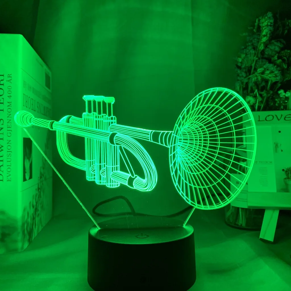 3d Illusion Baby Night Lights Musical Instrument Led Touch Sensor Color