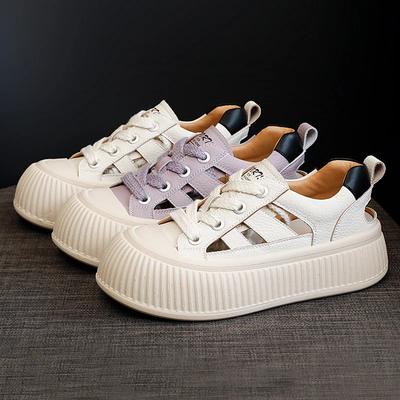 

Hollow Out Women's Vulcanize Shoes Lace-up Zapatillas De Mujer Spring Summer Breathable Sneaker Casual Fashion Zapatos Mujer