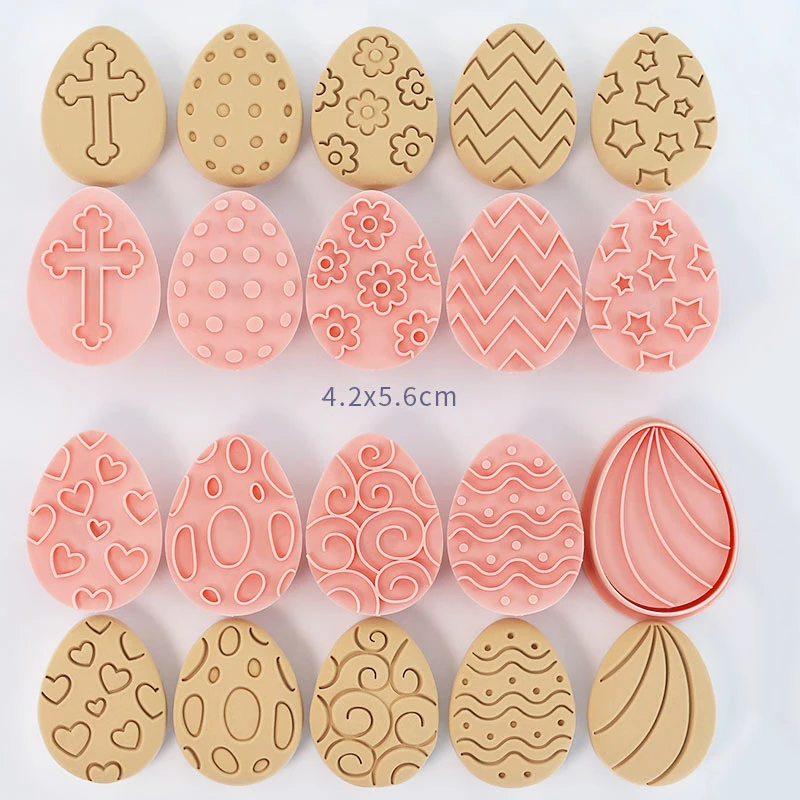 10Pcs Easter Cookie Cutters 3D Rabbit Egg Cartoon Bunny Molds for Easter Party DIY Decorating Baking cookie cutter,baking mold,cookie mould,baking decorating tools