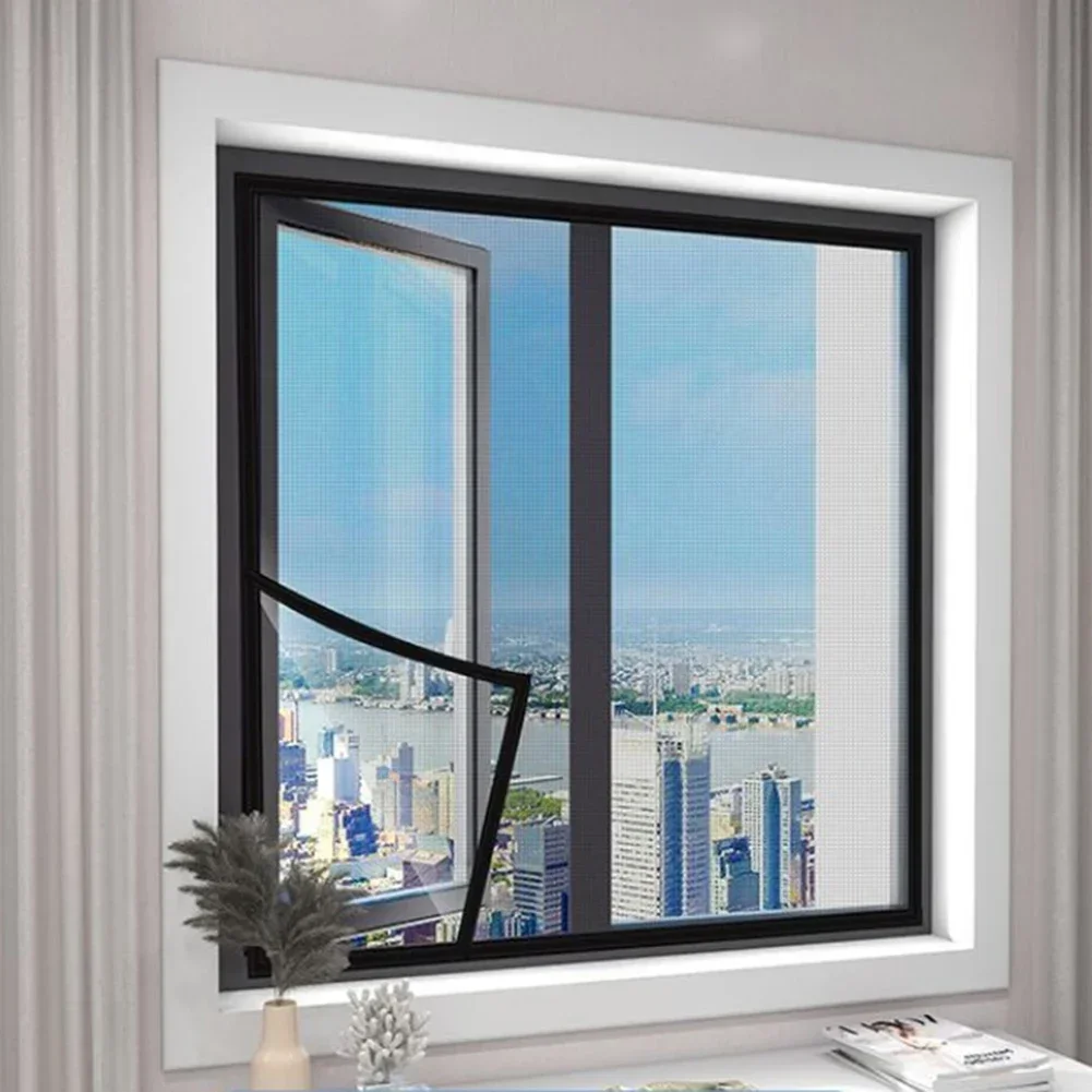 Insect Mosquito Nets For Window Screen Mesh Size Tulle Invisible Black Fiberglass Against -Mosquitoes And Flies