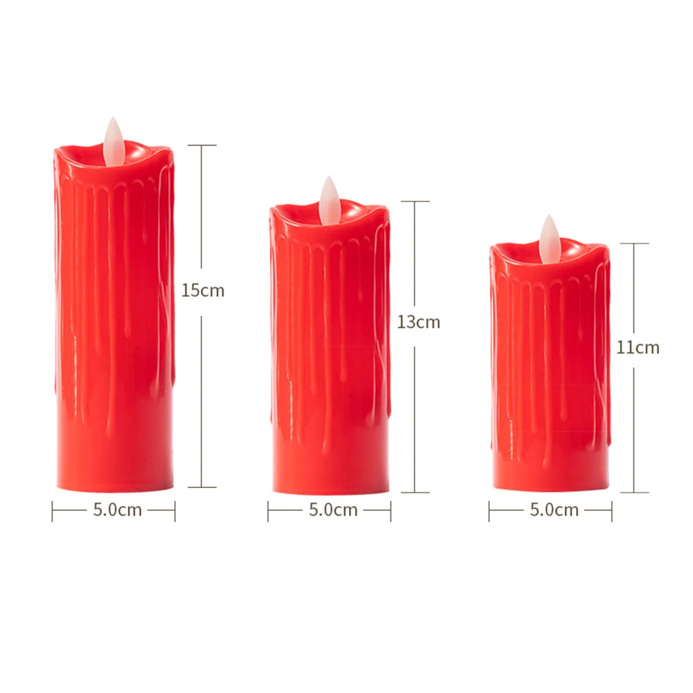 Flameless Electeic Candles Auto Swing Realistic Candle Led Lightweights Bright Flickering Bulb for Seasonal Festival Celebration