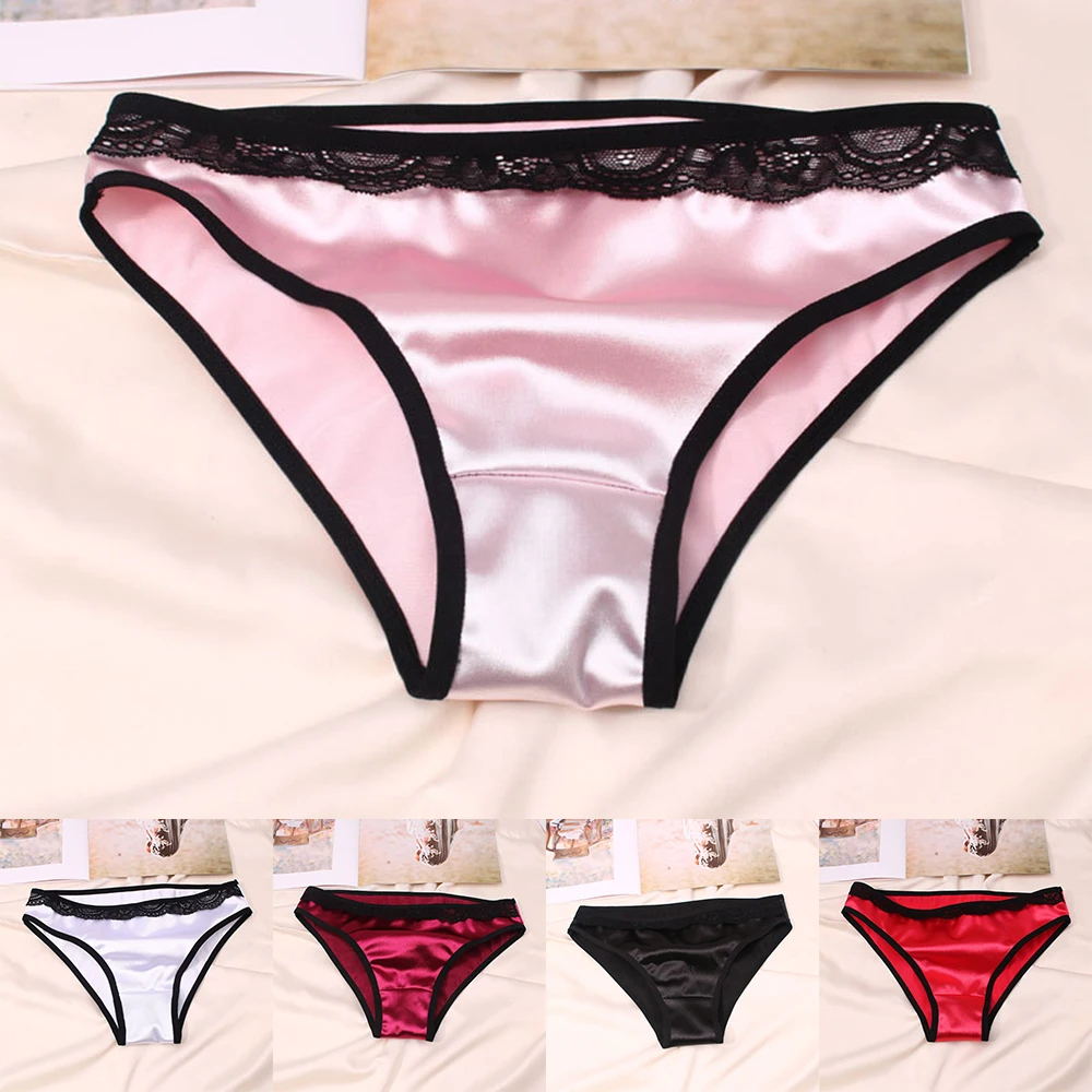 

Women Panties Silky Underwear Ultra-thin Viscose Seamless Briefs Comfort Low-Rise Satin Sexy Lingerie Female Underpants Summer