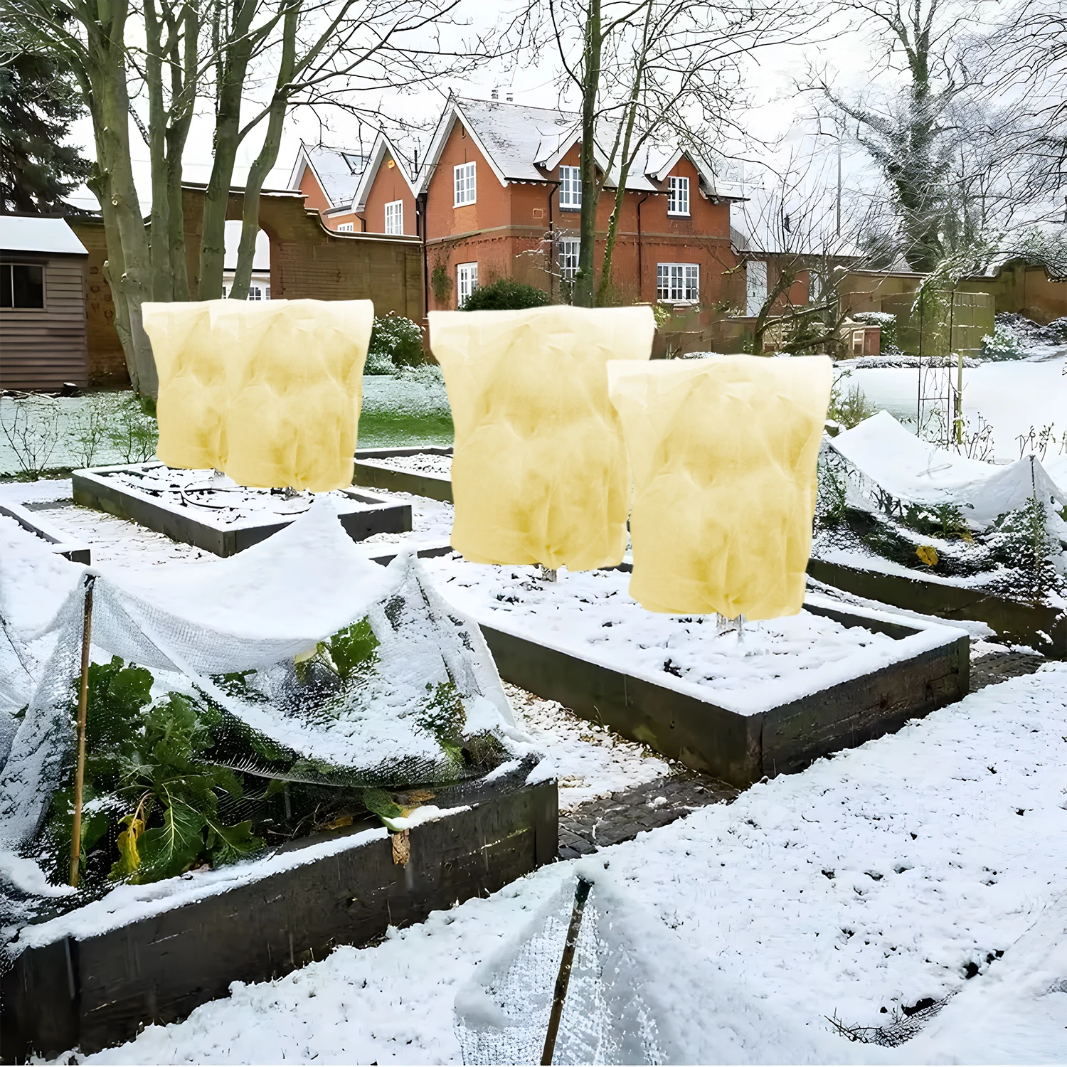 Nature Planten Winterafdekhoes met rits groen - De