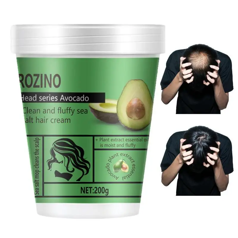 

Avocado Dead Sea Salt Deep Cleansing Hair Scalp Scrub Oil Control Strengthening Nurishing Sea Salt Shampoo For Most Hair Types