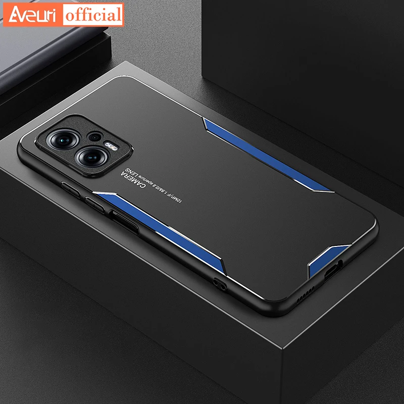Custodia in metallo di alluminio per Xiaomi Poco X4 NFC F4 X4 GT Custodia protettiva in silicone opaco Custodia protettiva completa per Poco M4 Pro 5G C_voghion.com