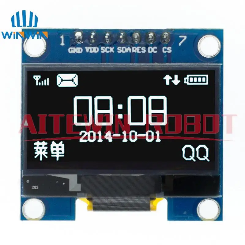 1.3 inch OLED Display Module 1PCS/5PCS SPI/IIC Communicate 128X64 white/blue color