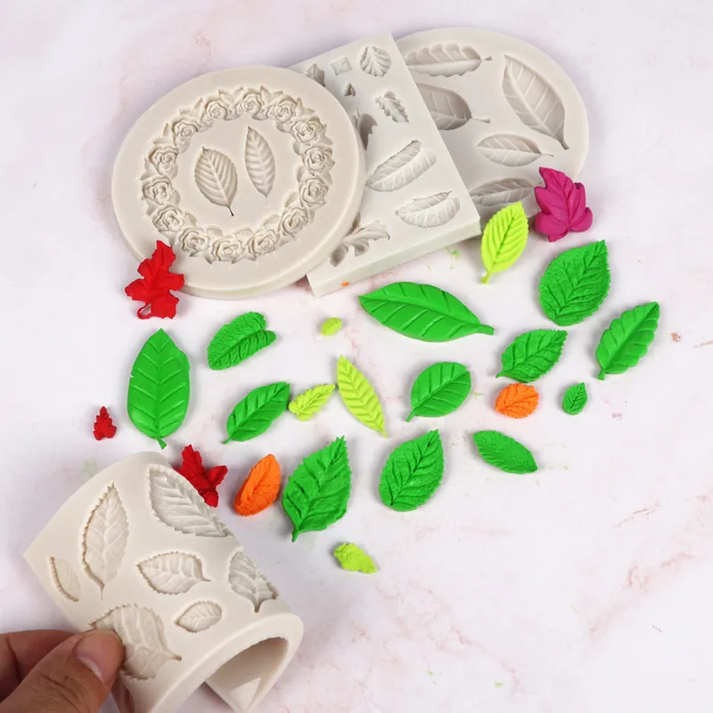 3D sugarcraft resin clay homemade bakeware silicone mold maple leaf cake decorating tools chocolate baking mould silicone mold cake decorating tools