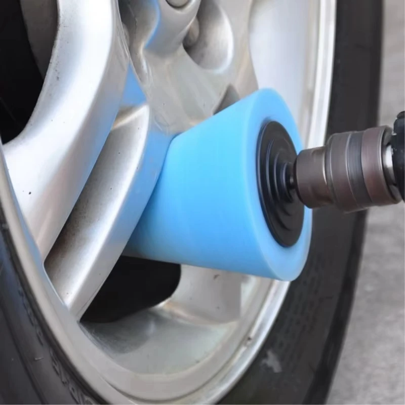 Car Polishing Sponge Polishing Sponge Set Auto Wheel Polishing Sponge Used for Electric Drill 3inch/ 4inch Burnishing Ball Polishing Cone Car Hub ing Sponge