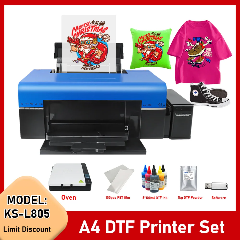 A4 DTF Printer for Epson L805 DTF Printer Bundle with DTF Oven Direct  Transfer Film Printer A4 DTF Printing Machine for T shirt - AliExpress