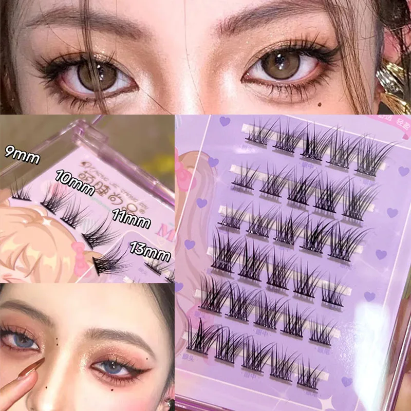 

Segmented Thick Winged False Eyelash Natural Simulation Curling Single Cluster Comics Novice Eyelash Extension Beauty Tool