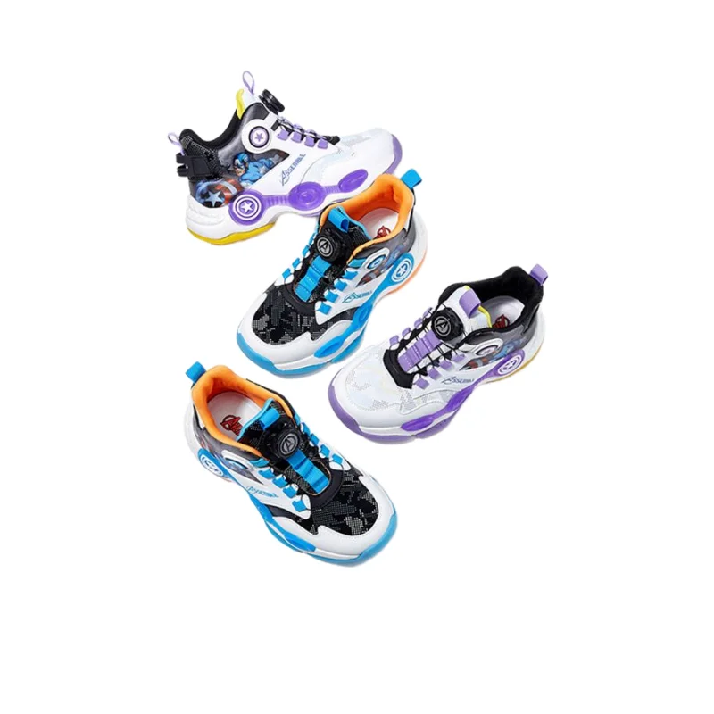 

Marvel Captain America Children's Knob Buckle Sports Shoes Spring Breathable Basketball Shoes Boys Soft Sole Casual Shoes Gift