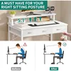 Small Computer Desk with Drawers, Office Desk with Monitor Stand for Small Spaces, Home Office desk 5