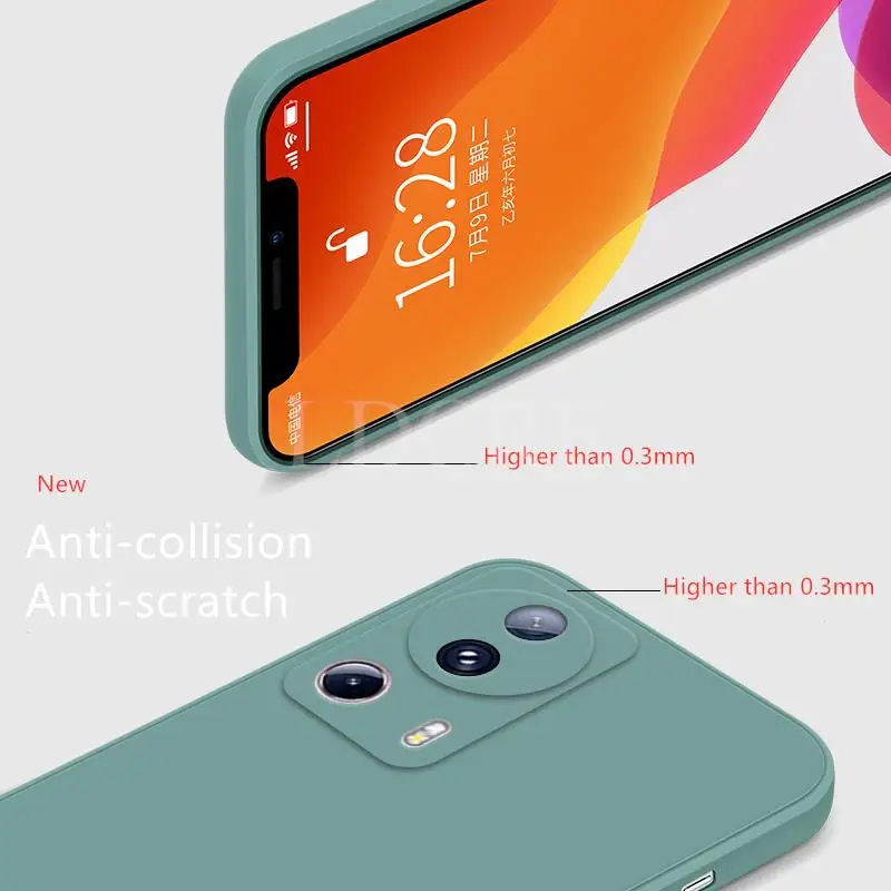 Xiaomi 13 Lite Liquid Silicone Protective Phone Case - TPU Rubber Coque Cover