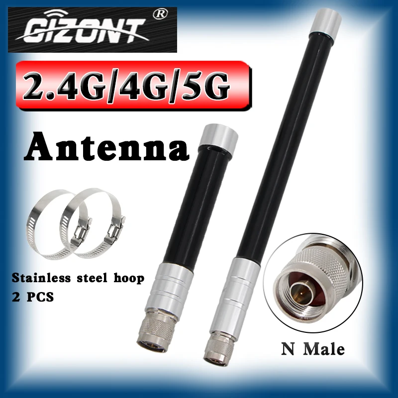 5G Fiberglass Antenna 2.4G 4G LTE External Antennas Wifi for Base Station Router Modem Aerial with N Male 600-6000MHZ 3GHz-7GHz