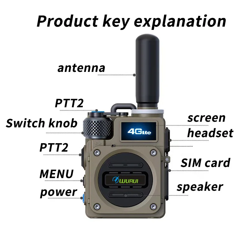 4G Wurui G6 Military walkie talkie walkie two way radio network POC Unlimited distance ham devices communicator long rang