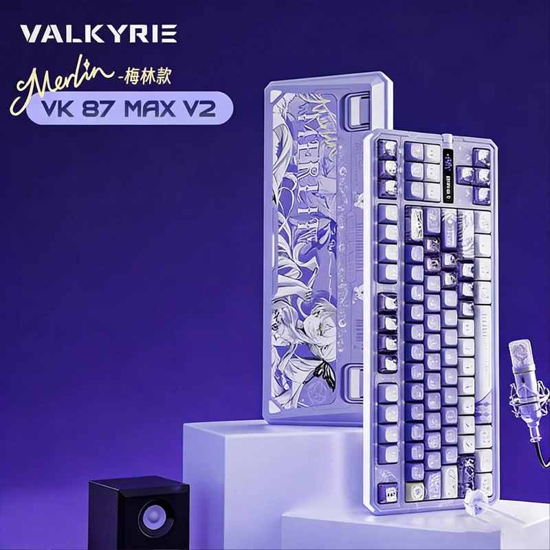 VALKYRIE VK87 V2 기계식 키보드 무선 3모드 듀얼 8k 가스켓 구조 래피드 트리거 낮은 대기 시간 FPS용 게이밍 키보드