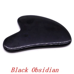 Jade Facial Massage and Skin Firming Tool Set - 5pcs (Black Obsidian)