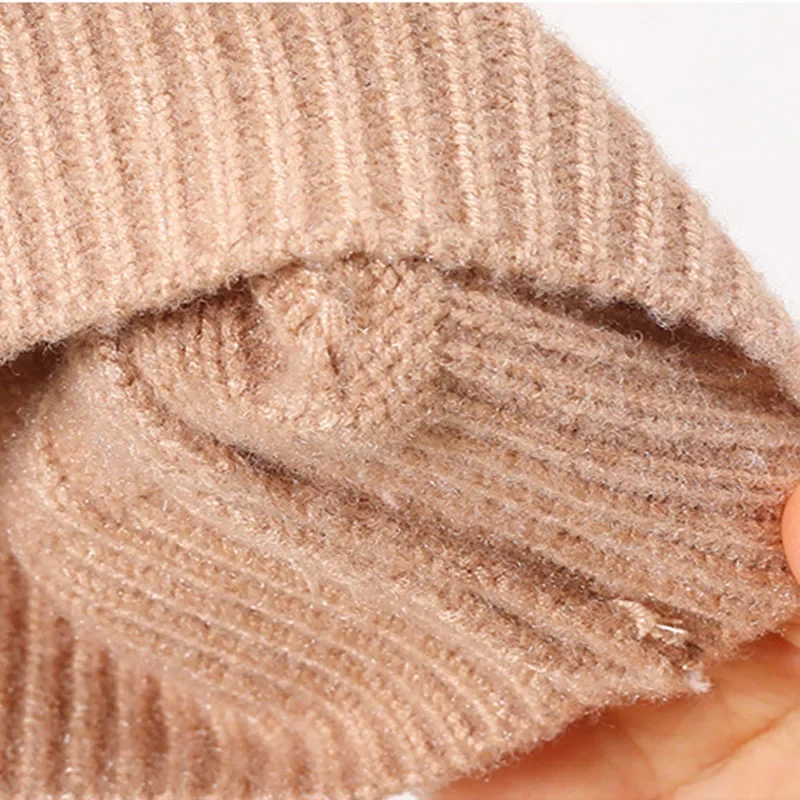 Knitted Sweater for Children Autumn Winter Solid Plaid Pullover Boys Girl Long Sleeve Jumper Base Knit Underwear Clo