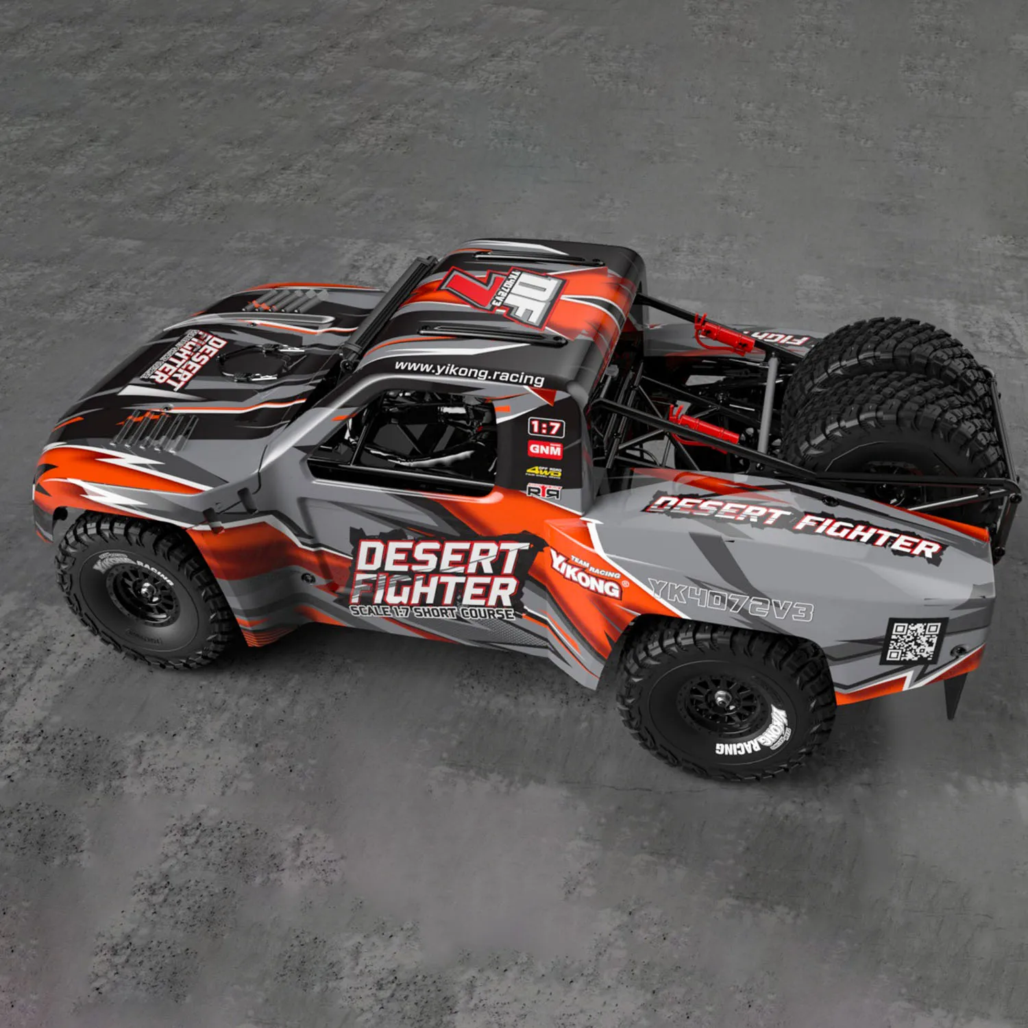 YIKONG DF7 V3 1/7 RC Crawler Desert Short Car 4WD YK4072 Radio Control Off-road Vehicles with Motor ESC Servo Assembled Model 5