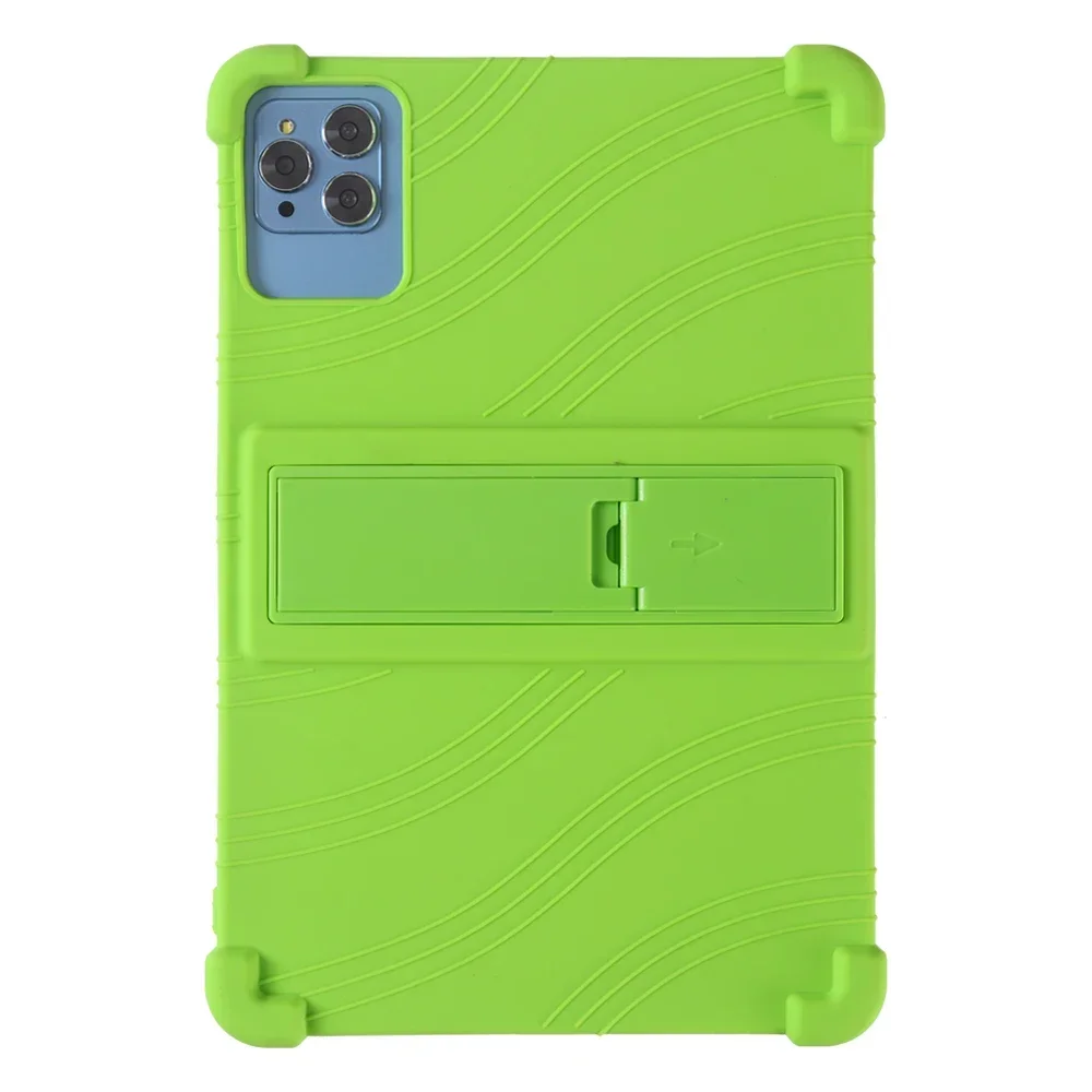 FKQLH Hoesje voor DOOGEE U10 tablet, verstelbare zachte siliconen kindvriendelijke beschermhoes voor DOOGEE U10 Tablet 23,3 cm, zwart
