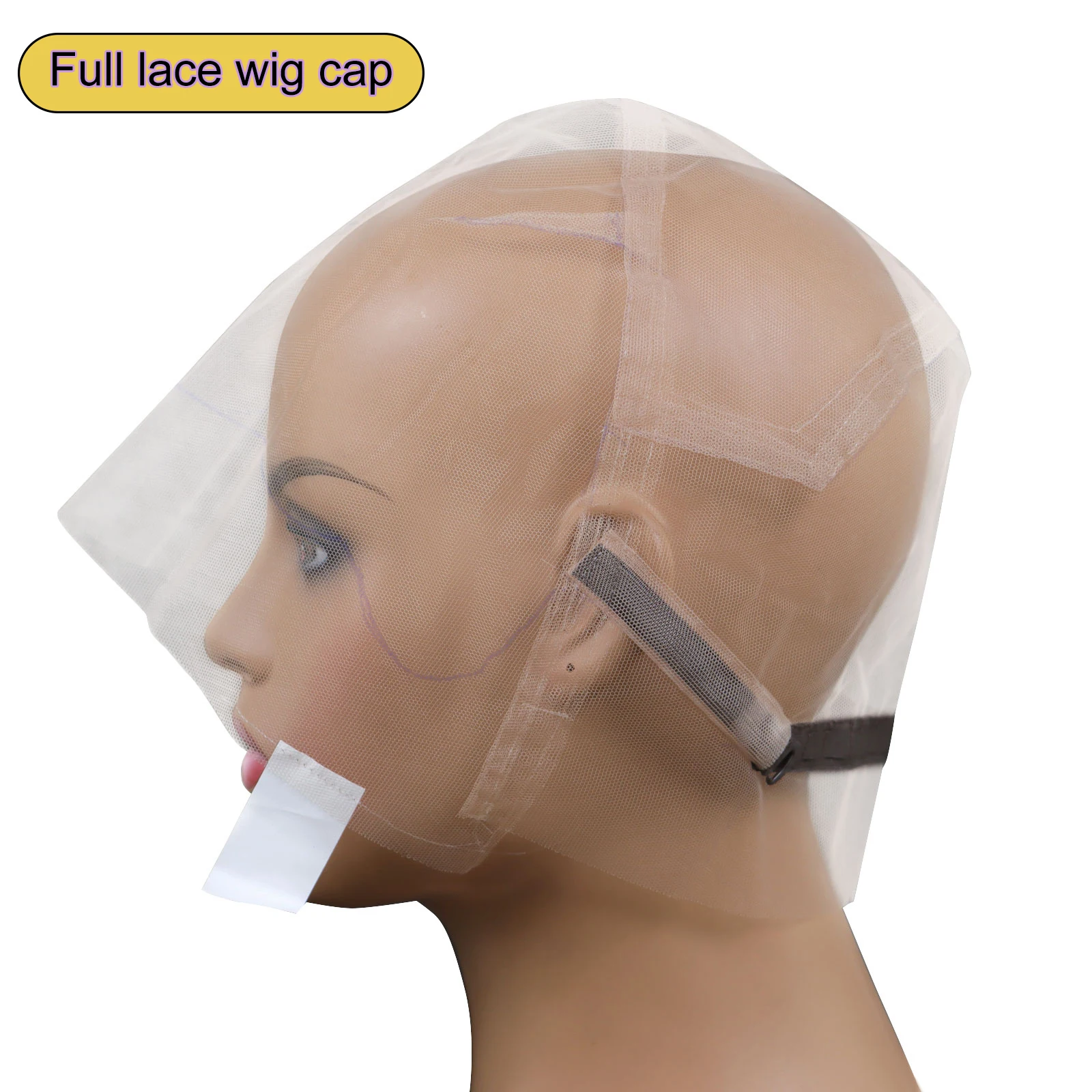 Swiss Lace Ventilated Wig Cap Full Lace Caps For Making Wigs Women With Adjustable Strap Front T Part 13x4 13x6 4x4 360