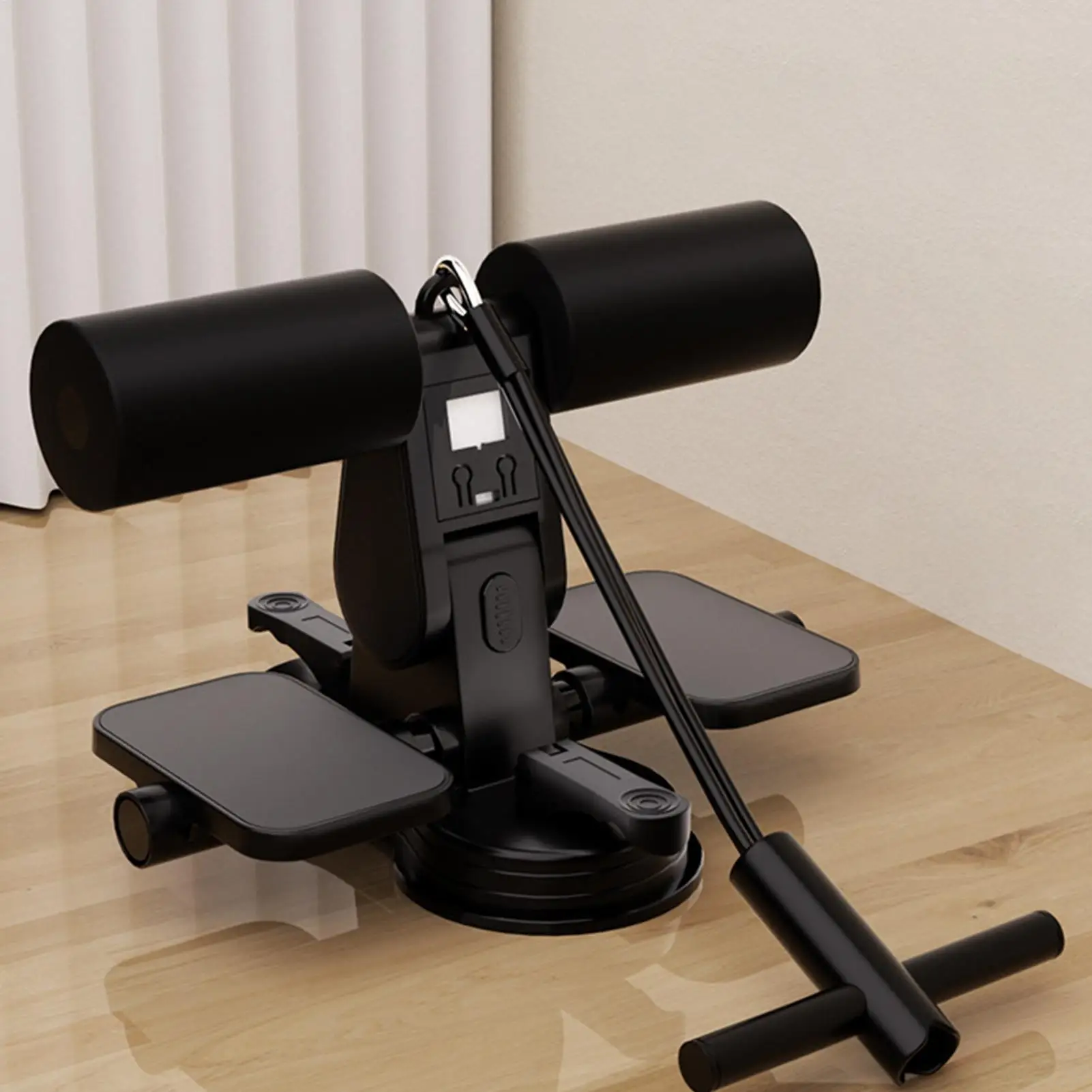 Sit Up Exercise Equipment Ab Core Trainer With Suction Cups And Pull Rope Fitness Equipment With Counting Function For Home Gym