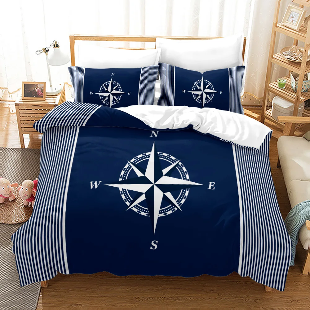 Set Piumino Queen Size Litanika 3 Pezzi – Leggero E Soffice, Tinta Unita Blu Navy, Per Tutte Le Stagioni, Con 2 Federe (51x66 Cm), Lavabile In Lavatrice