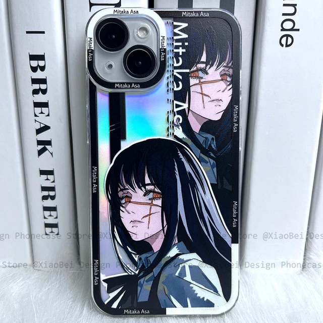 Anime Chainsaw Man Mitaka Asa Phone Case for Iphone 7 8 Plus 11 12 13 Mini  SE20 X XS XR 14 15 Pro Max Clear Soft TPU Cover Shell