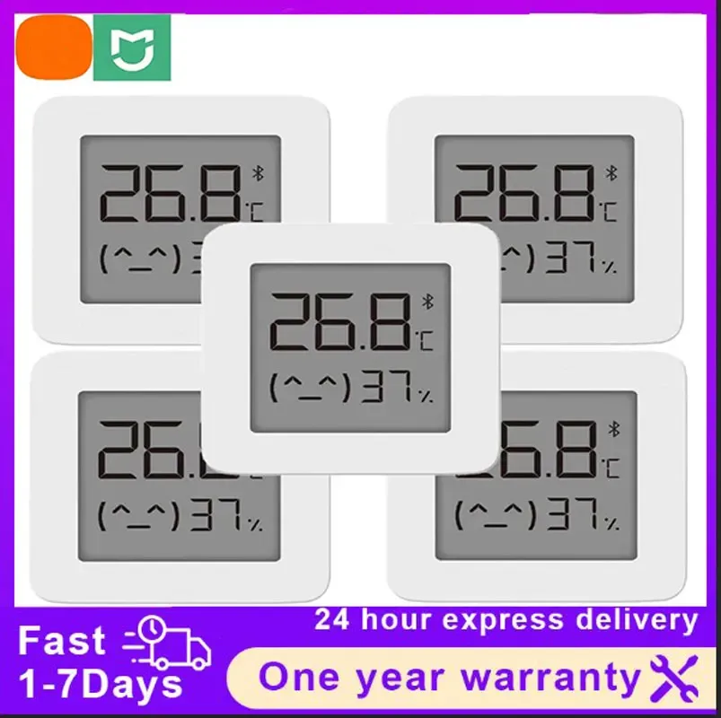 온도 습도 센서 블루투스 온도계 습도계 2 스마트 디지털 수분 계량기, 샤오미 미지아용 온도계 